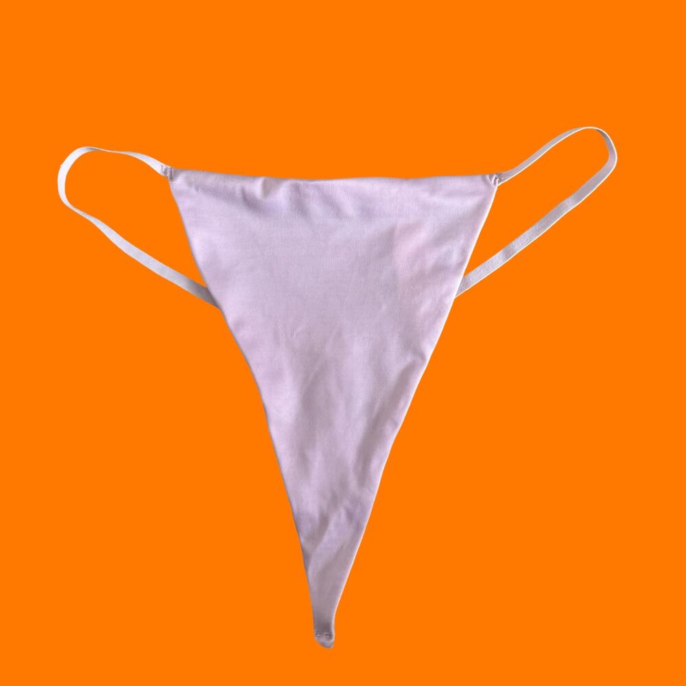 00's vintage lilac pink purple v string y2k thong L victoria's secret NWT
